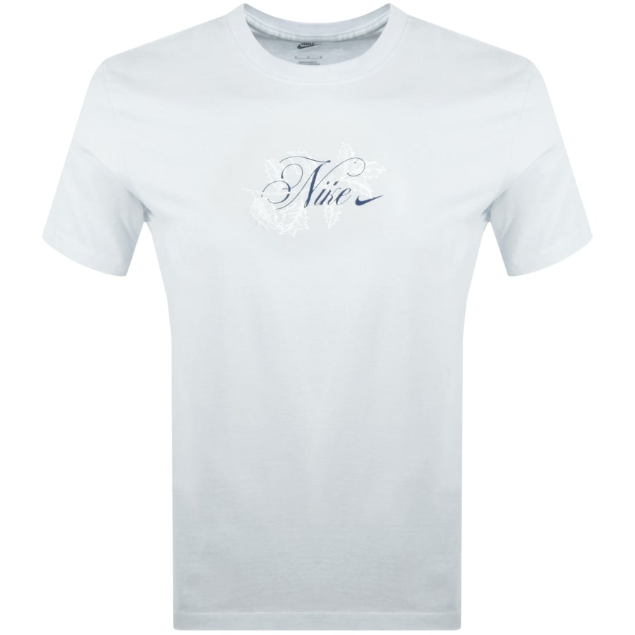 Nike Sportswear Festive Logo T Shirt Grey